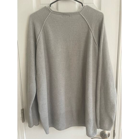 SMOG Gray Heather Unisex Sweater long sleeved ribbed cotton blend XL, A03, $54 - Picture 2 of 4